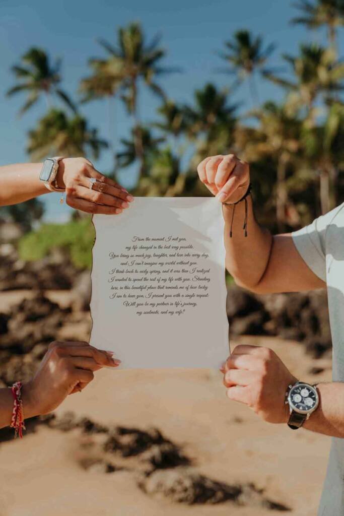 Maui proposal in Wailea
